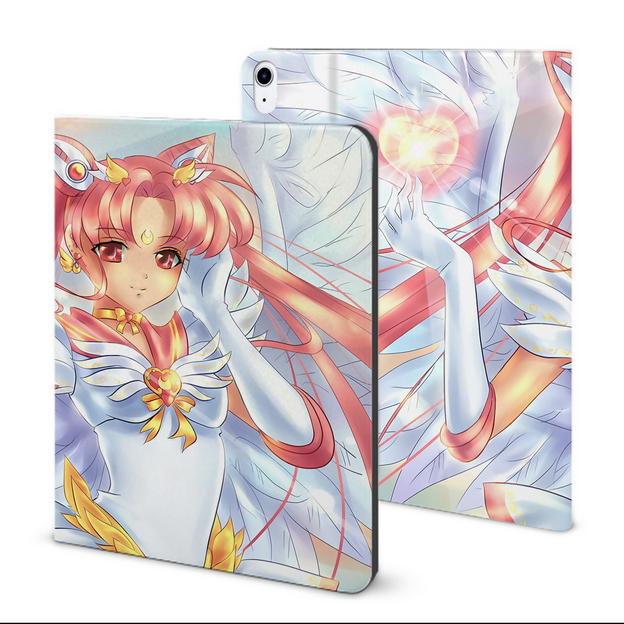 （画像用） 美少女戦士セーラームーン Sailor Moon IPad ケース ブック型 PUレザー TPU 耐衝撃 軽量 薄型 ペン収納なし 全面保護 IPad 各モデル対応